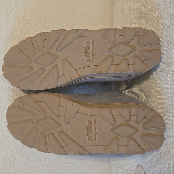 Dearfoams womens light heather grey hard sole slipper - Picture 5 of 5